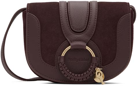 Burgundy Small Hana Bag by See by Chloé on Sale 